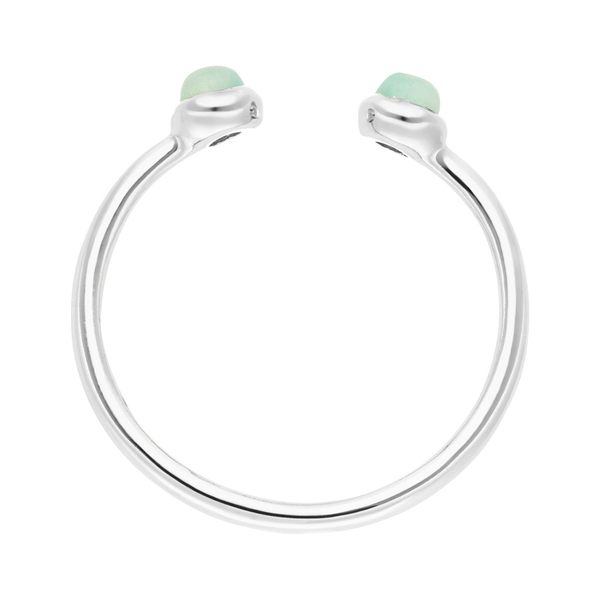 Leaf Jewelry Silber Open Ring, Amazonit