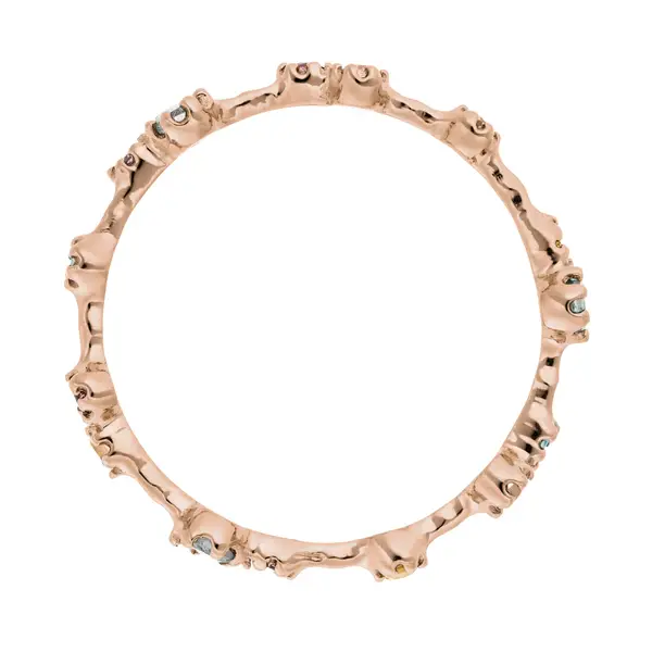 Leaf Jewelry Silber Ring, Eternity Gems, Rosegold