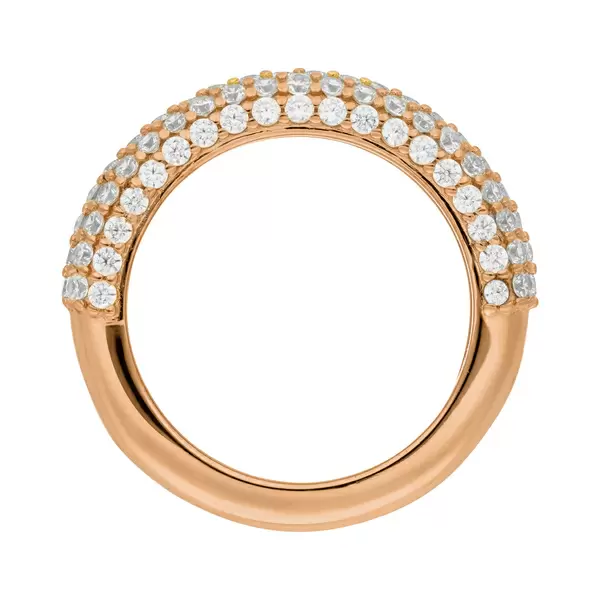 Leaf Jewelry Silber Ring, PAVE, Gr.52