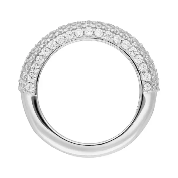 Leaf Jewelry Silber Ring, PAVE, Gr.52