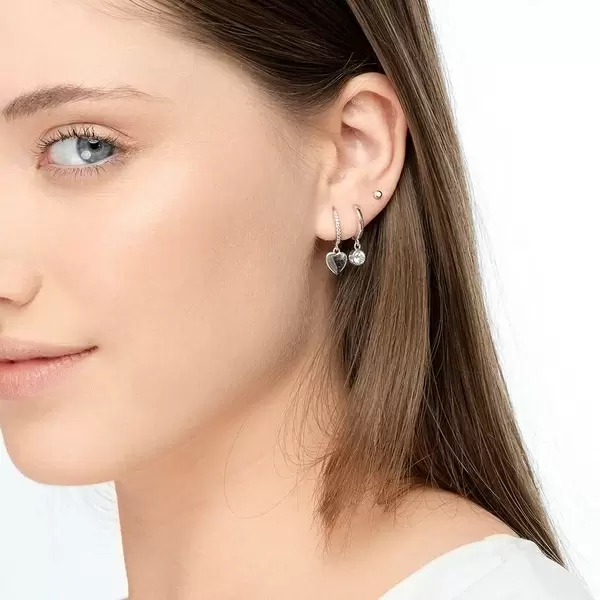 Leaf Jewelry Single Creole PURE, 925 Sterlingsilber