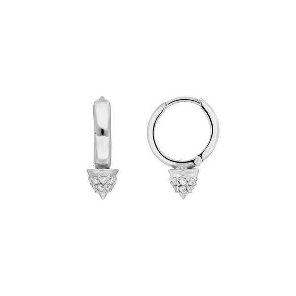 Leaf Jewelry Mini Creole Single Stud, 925 Sterlingsilber
