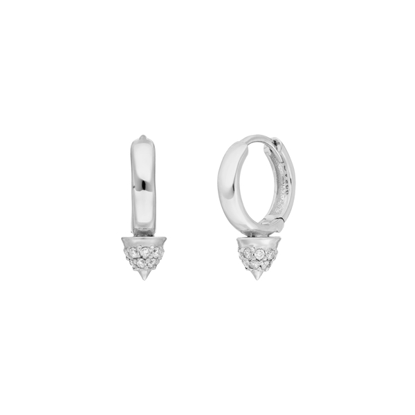 Leaf Jewelry Mini Creole Single Stud, 925 Sterlingsilber