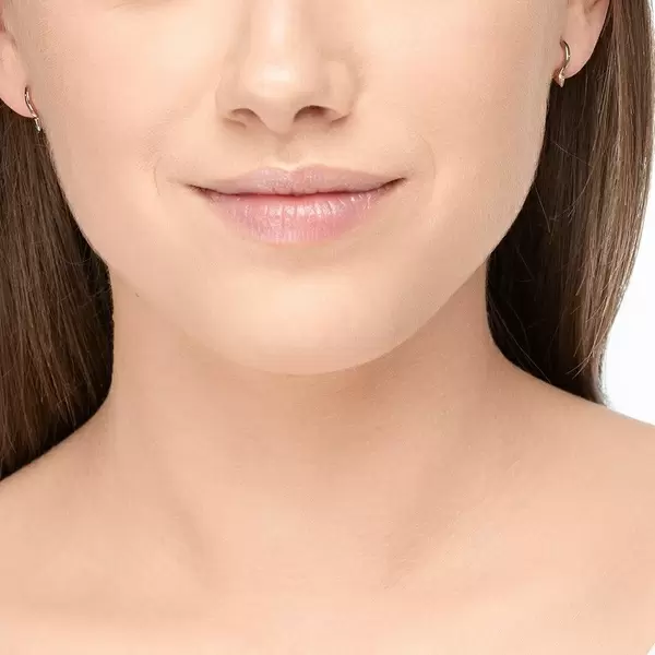 Leaf Jewelry Mini Creole Stud, 8mm, 18 K Rosegold Vergoldet