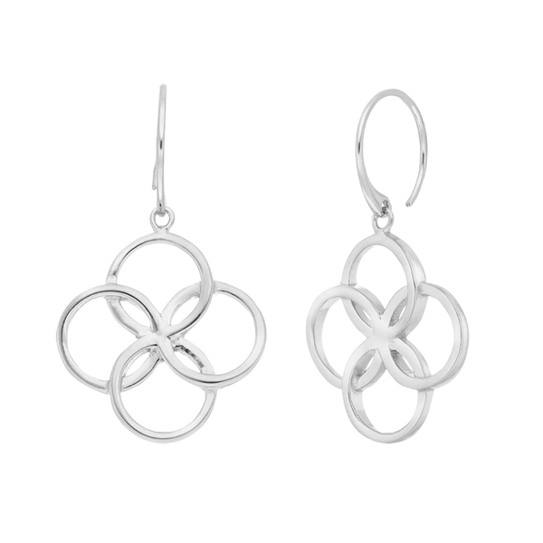 Leaf Jewelry Ohrhänger Clover Charm Duo, 925 Sterlingsilber Leaf Jewelry Ohrhänger Clover Charm Duo, 925 Sterlingsilber