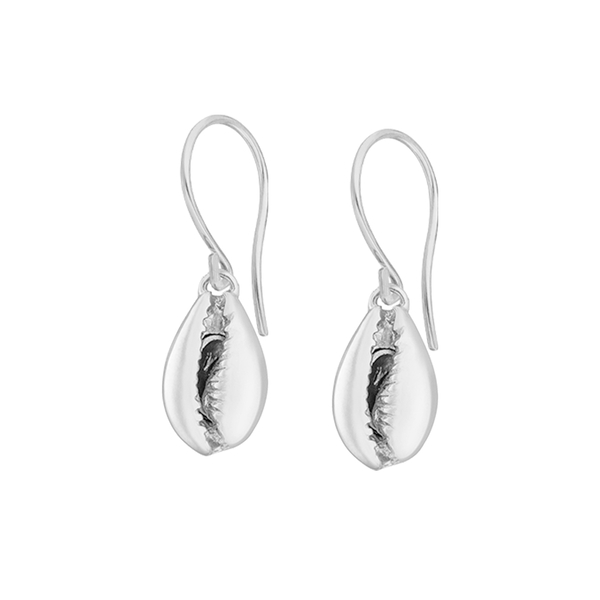 Leaf Jewelry Ohrhänger Cowrie Shell, 925 Sterlingsilber