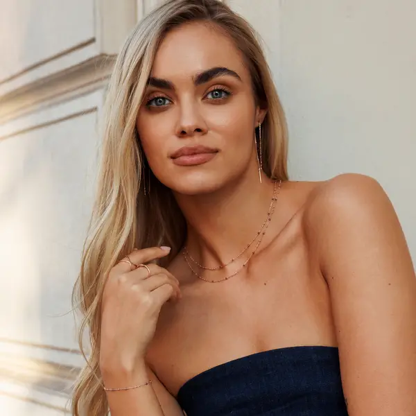 Leaf Jewelry Ohrhänger Flying Gems, Amethyst, 18 K Rosegold Vergoldet