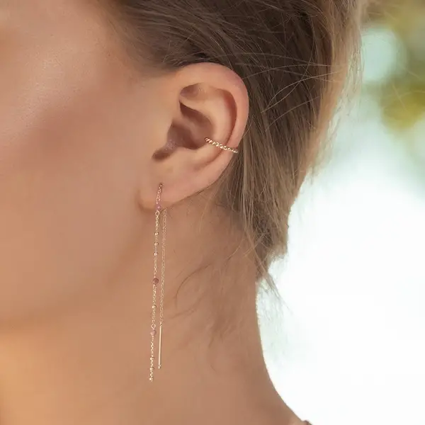 Leaf Jewelry Ohrhänger Flying Gems, Grüner Achat, 925 Sterllingsilber