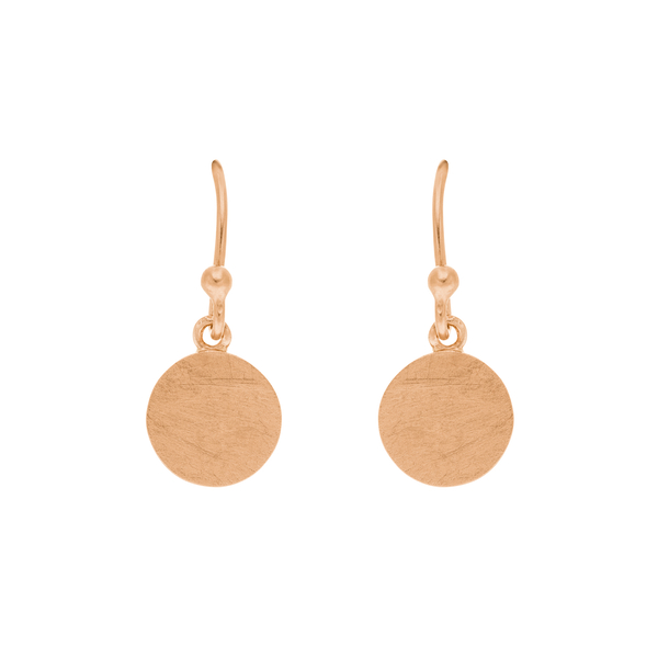 Leaf Jewelry Ohrhänger Plättchen Klein, 18 K Rosegold Vergoldet