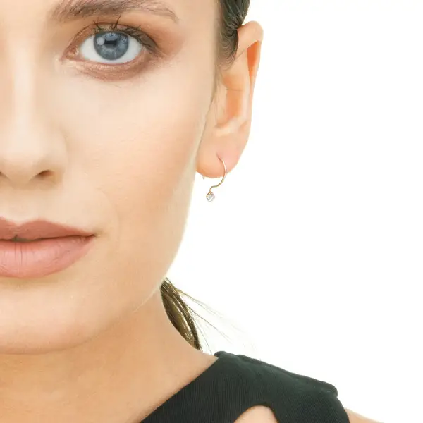 Leaf Jewelry Ohrringe Cabochon, Mondstein, 14 K Roségold