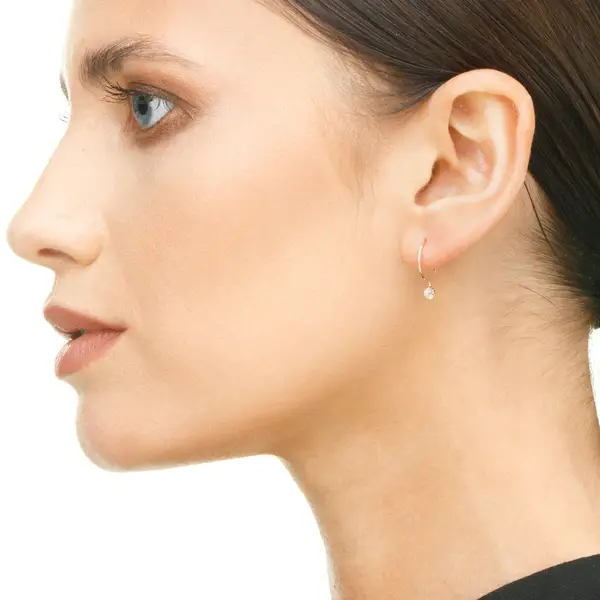 Leaf Jewelry Ohrringe Cabochon, Mondstein, 14 K Roségold