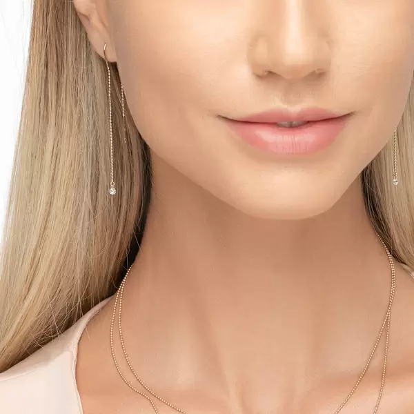 Leaf Jewelry Ohrringe Pure Ball Chain, 14 K Gelbgold