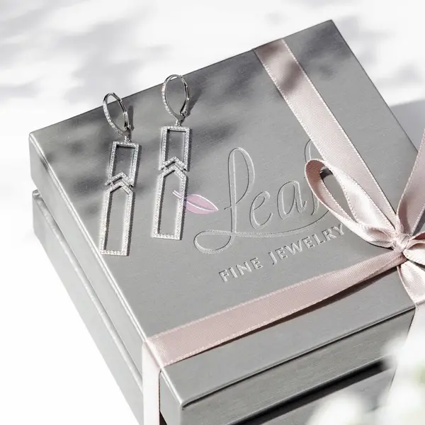 Leaf Jewelry Ohrringe Unique Mit Diamanten, 18 K Gelbgold