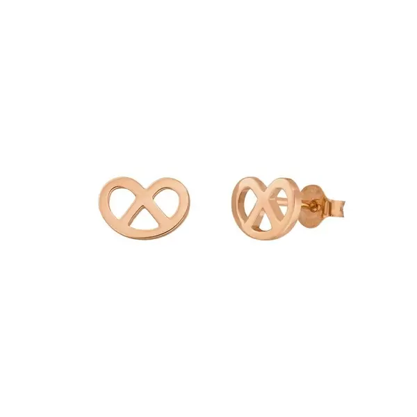Leaf Jewelry Ohrstecker Brezn, 18 K Rosegold Vergoldet