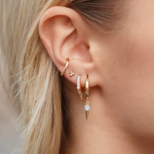Leaf Jewelry Ohrstecker Bubble, 18 K Rosegold Vergoldet