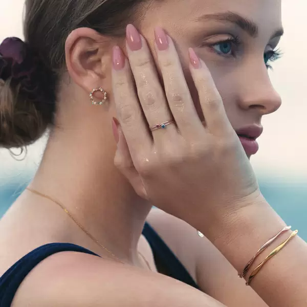 Leaf Jewelry Ohrstecker CANDY, 18 K Gelbgold Vergoldet