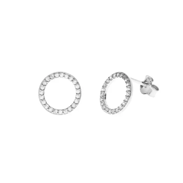 Leaf Jewelry Ohrstecker Circle Of Life Mit Zirkonia, 925 Sterlingsilber