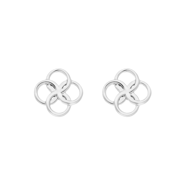 Leaf Jewelry Ohrstecker Clover Charm, 925 Sterlingsilber