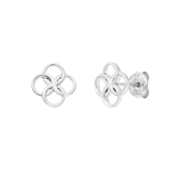 Leaf Jewelry Ohrstecker Clover Charm, 925 Sterlingsilber Leaf Jewelry Ohrstecker Clover Charm, 925 Sterlingsilber