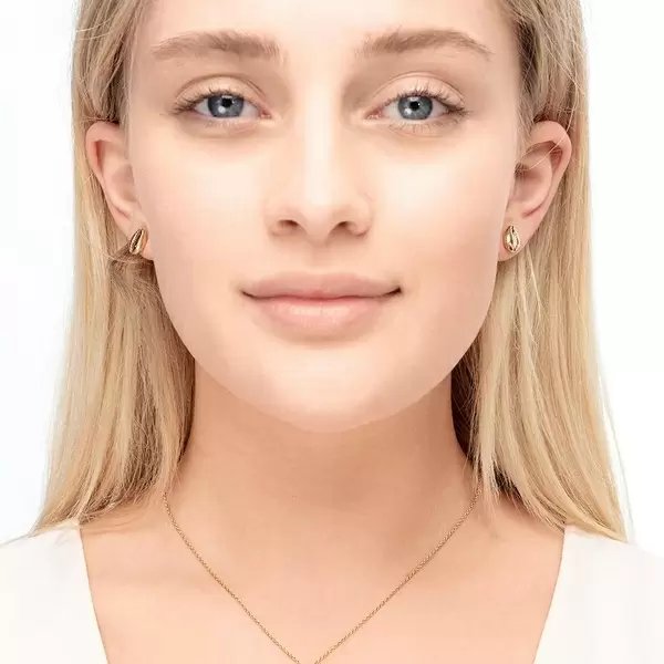 Leaf Jewelry Ohrstecker Cowrie Shell, 925 Sterlingsilber