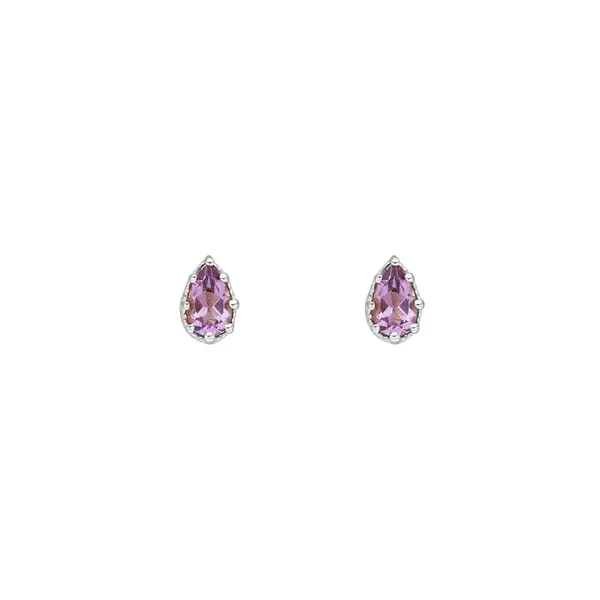 Leaf Jewelry Ohrstecker Drop, Amethyst, 925 Sterlingsilber