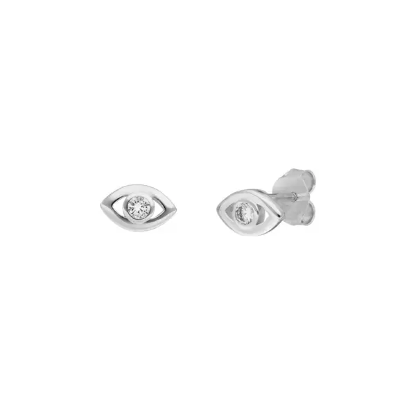 Leaf Jewelry Ohrstecker EVIL EYE, 925 Sterlingsilber