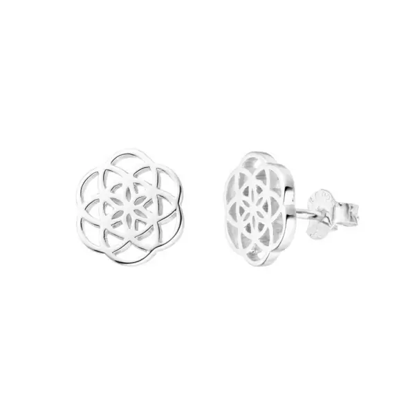 Leaf Jewelry Ohrstecker Flower Of Life, 925 Sterlingsilber