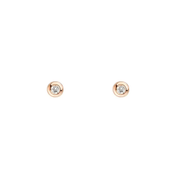 Leaf Jewelry Ohrstecker MINI Pure 18 K Gelbgold vergoldet, 18 K Rosegold vergoldet