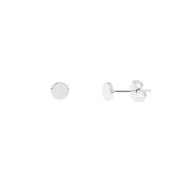 Leaf Jewelry Ohrstecker MINI, Rund, 925 Sterlingsilber