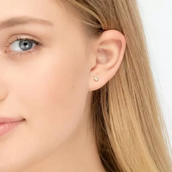 Leaf Jewelry Ohrstecker "my First Diamond", 18 K Gelbgold