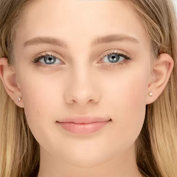 Leaf Jewelry Ohrstecker "my First Diamond", 18 K Gelbgold