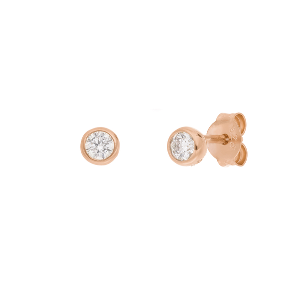 Leaf Jewelry Ohrstecker Pure, 18 K Rosegold vergoldet