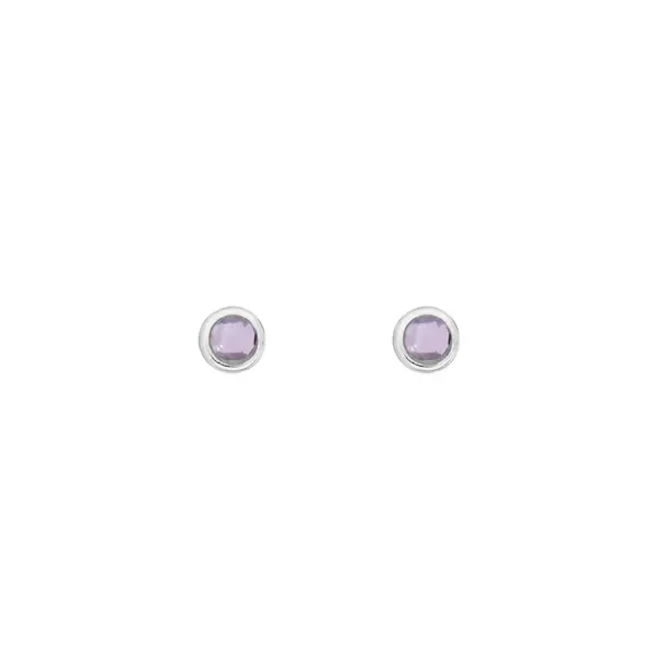 Leaf Jewelry Ohrstecker Pure Amethyst, 3mm, 925 Sterlingsilber