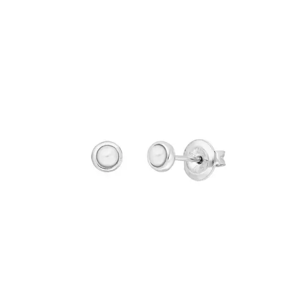 Leaf Jewelry Ohrstecker Pure Perle, 3mm, 925 Sterlingsilber