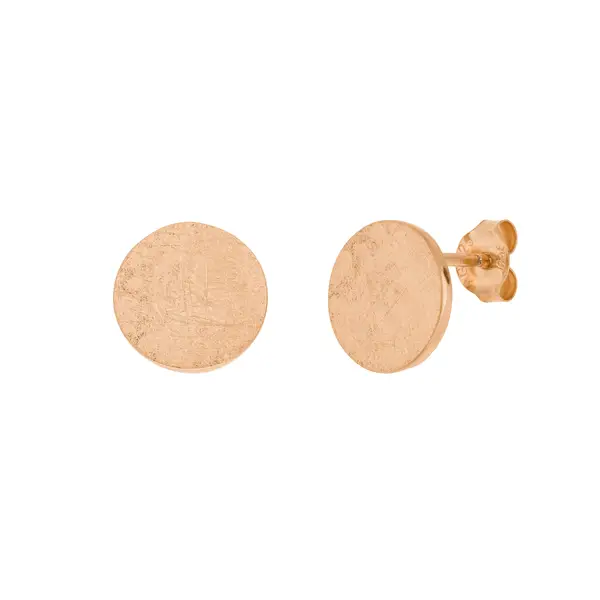 Leaf Jewelry Ohrstecker Slices, 18 K Rosegold Vergoldet