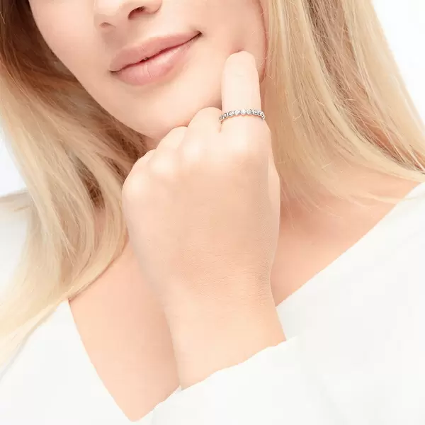 Leaf Jewelry Ring Balls Mit Zirkonia, 18 K Rosegold Vergoldet