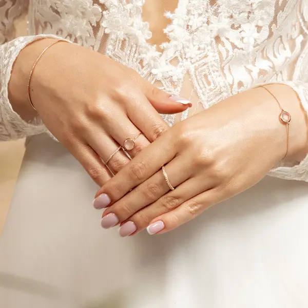 Leaf Jewelry Ring DAZZLE Mit Diamanten, 14K Gelbgold