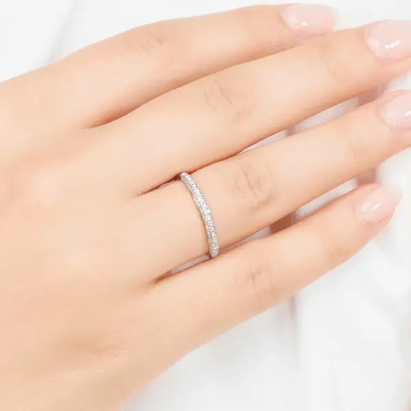 Leaf Jewelry Ring DAZZLE Mit Diamanten, 14K Weißgold