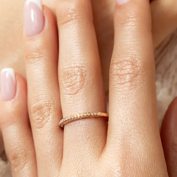 Leaf Jewelry Ring DAZZLE Mit Diamanten, 14K Weißgold