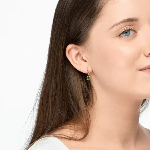 Leaf Jewelry Single Creole PLATELET, 18 K Gelbgold Vergoldet