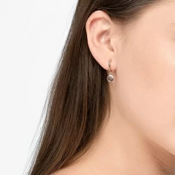 Leaf Jewelry Single Creole PLATELET, 18 K Rosegold Vergoldet