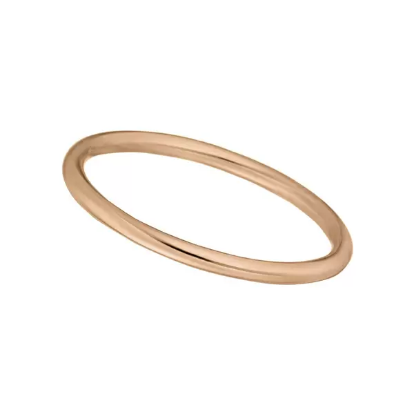 Leaf Jewelry Stacking Ring Basic, 18 K Rosegold vergoldet, Größe 50