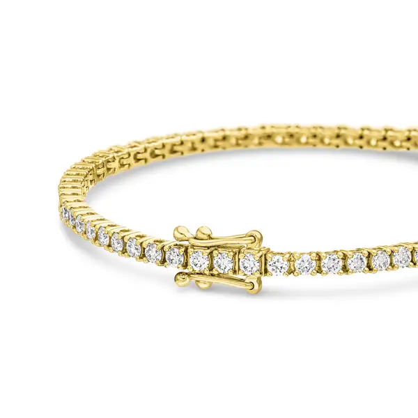 Leaf Jewelry Tennisarmband Mit Diamanten, Gelbgold, 3.42ct, 17.0cm