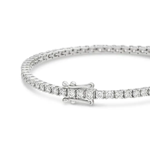 Leaf Jewelry Tennisarmband Mit Diamanten, Weißgold, 3.42ct, 17.0cm