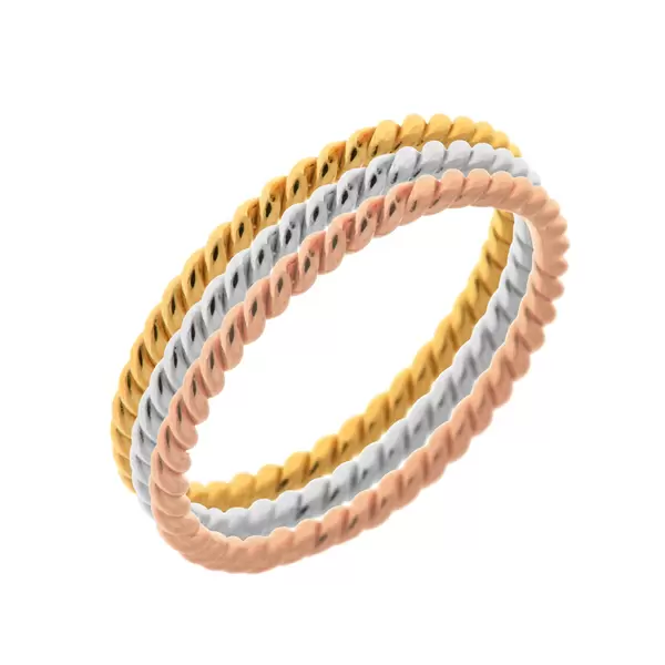 Leaf Jewelry Twist Ring, 925 Sterlingsilber, Größe 50