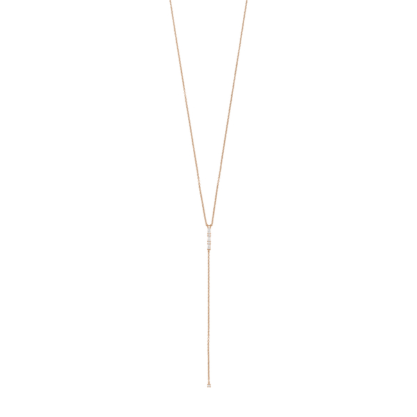 Leaf Jewelry Y-Halskette ICE CUBE, 18 K Rosegold Vergoldet