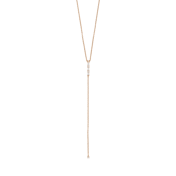 Leaf Jewelry Y-Halskette ICE CUBE, 18 K Rosegold vergoldet