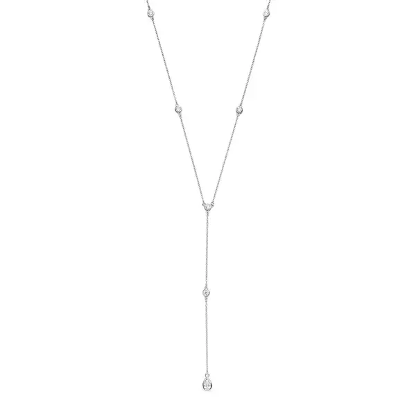 Leaf Jewelry Y-Halskette Pure mit Zirkonia, 925 Sterlingsilber