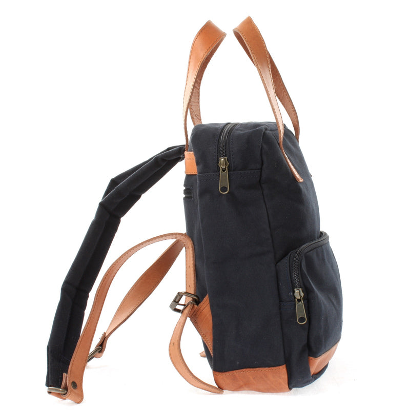 Leconi B-Ware Canvasrucksack Kleiner Freizeitrucksack Damen Herren Canvas Navy LE1028