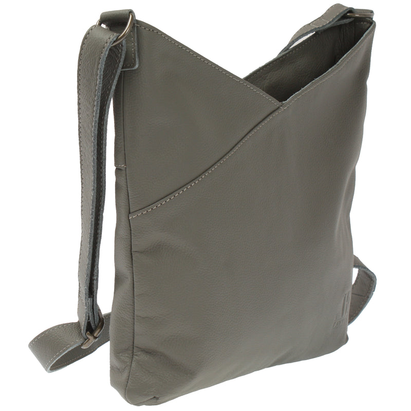 Leconi Damentasche Umhängetasche Handtasche Leder Oliv LE0065